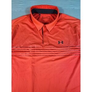 Under Armour Mens HeatGear Loose Fit Polo Shirt Orange XL 1311119-985 SS 2018